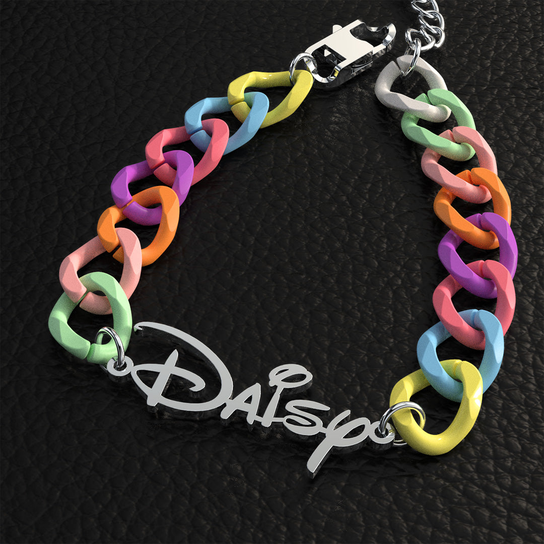 To My Daughter---Personalized Rainbow Name Bracelet