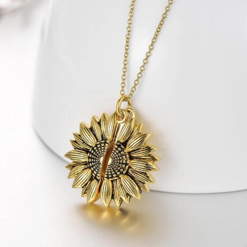 🌻"You Are My Sunshine" Unique Sunflower Necklace