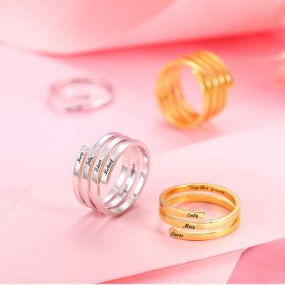 Personalized Couple Name Ring• Two Names Ring