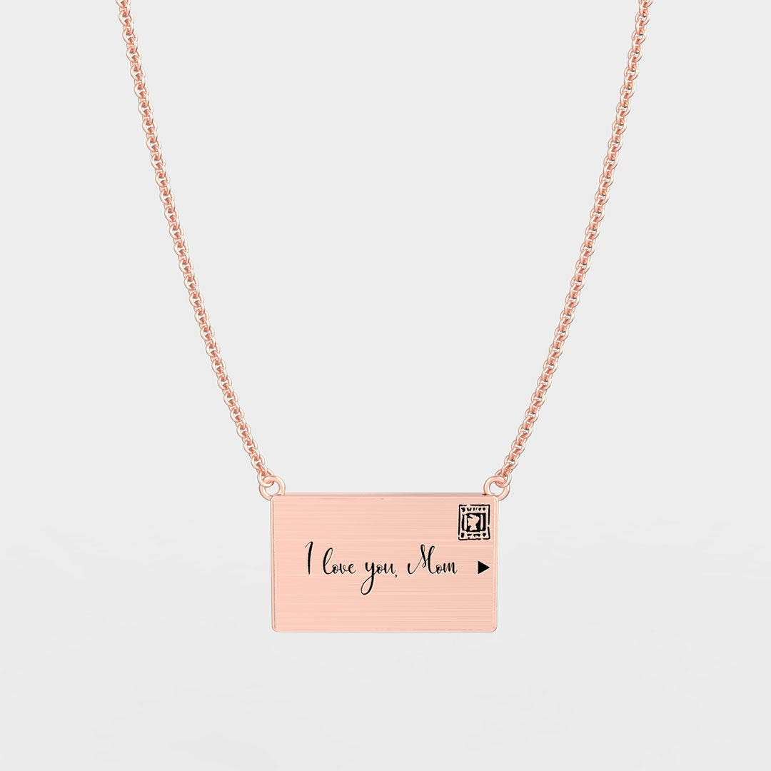 Mother's Day Gift!Envelope Locket Necklace with Secret Message