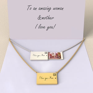 Mother's Day Gift!Envelope Locket Necklace with Secret Message