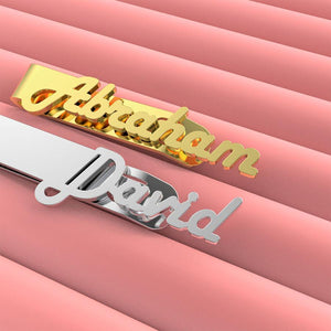 Father's Day Gift! Personalized name tie clip