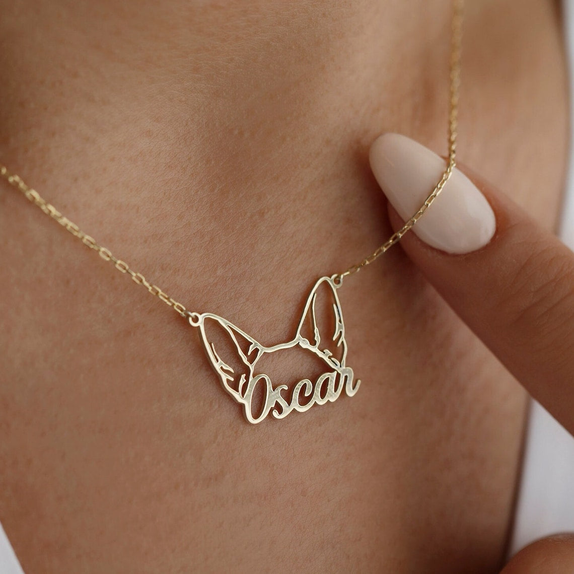 Personalized Pet Ears Necklace