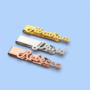 Father's Day Gift! Personalized name tie clip