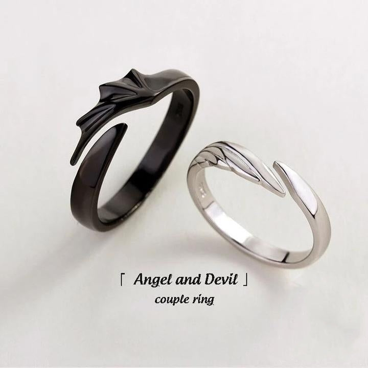 Valentine's Day Gift! Angel & Devil Divine Couple Rings