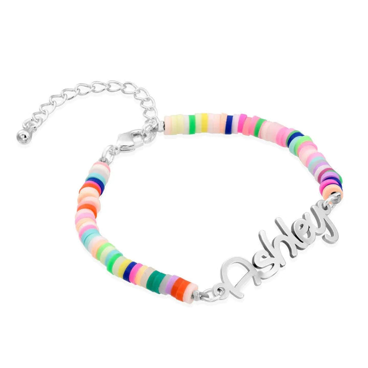Girls Magic Rainbow Name Bracelet
