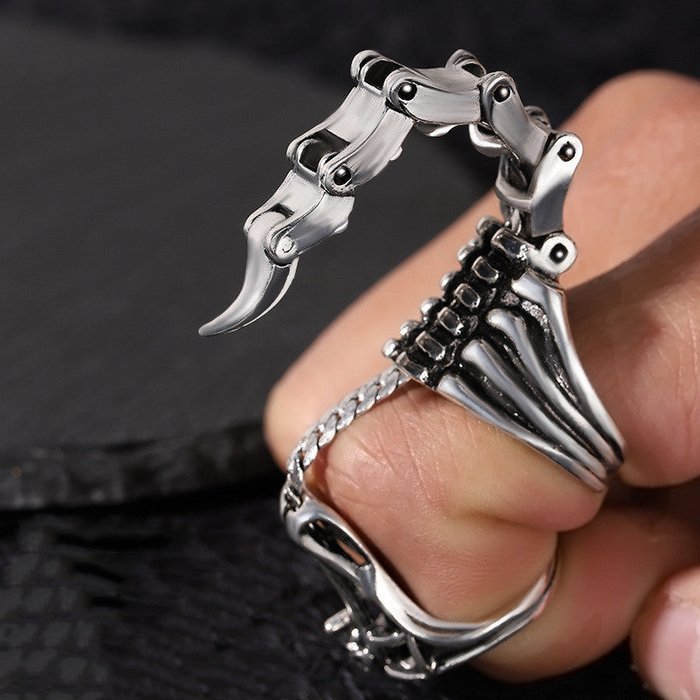 Movable Scorpion Tail Rings