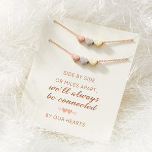 We'll Always Be Connected By Our Heart Necklace
