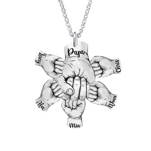 Father's Day Gift!!! Personalized Name Hand Necklace