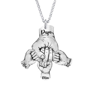 Father's Day Gift!!! Personalized Name Hand Necklace