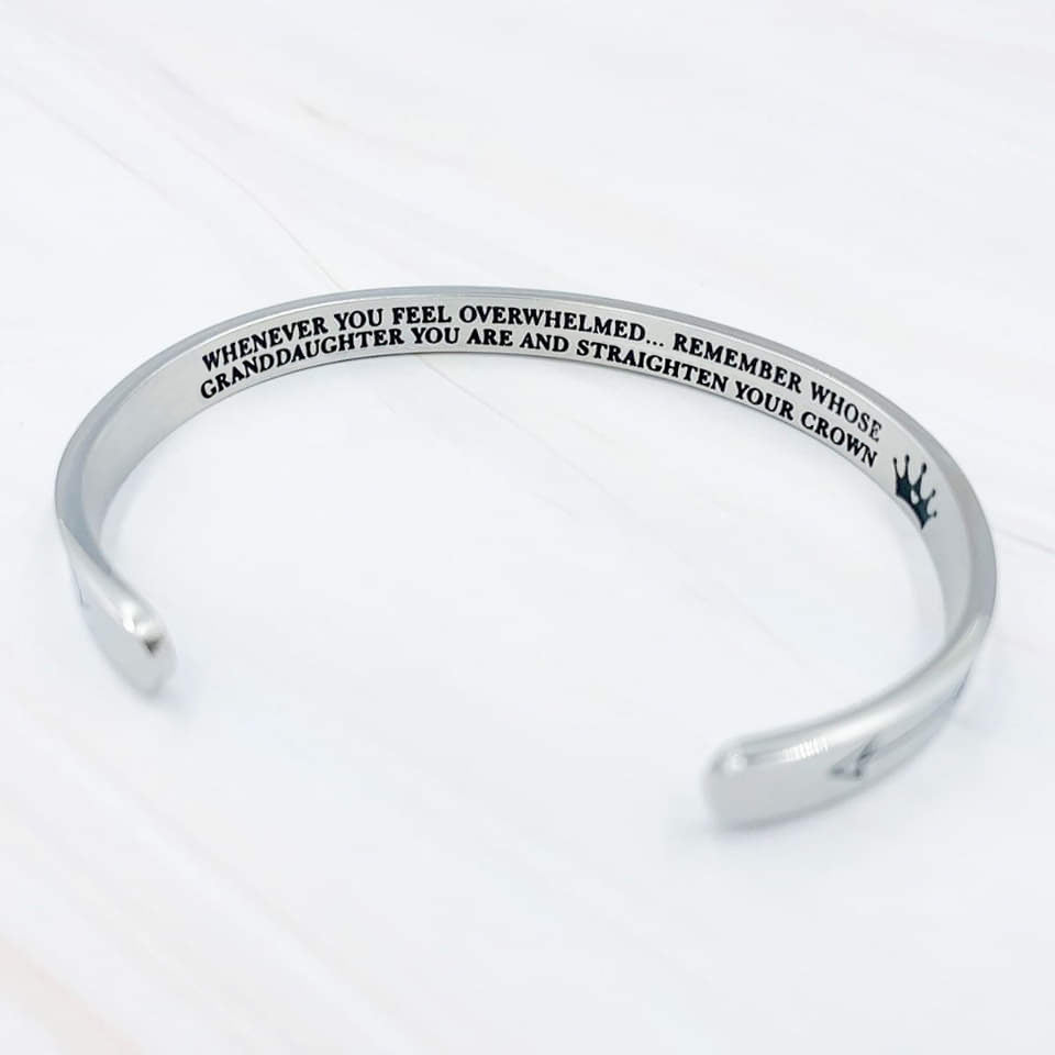 "Remember...You are and straighten your crown"  Bracelet