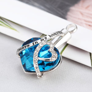 "I Love You Forever" Heart Pendant Necklace