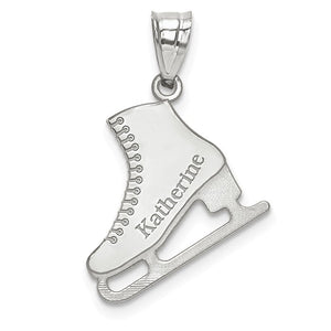 Ice Skating Engraved Name Pendant- Sparkle & Jade-SparkleAndJade.com XNA705SS