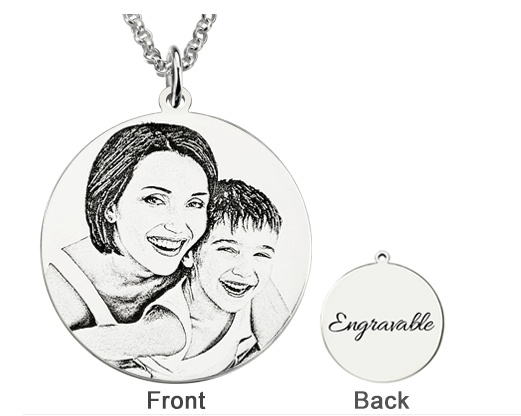 Personalized gift for mother's day  Engraved Necklace