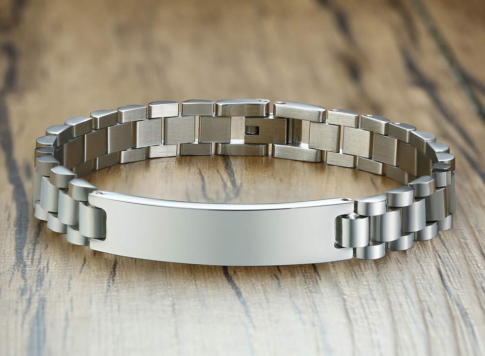 Father's Day Gift !Personalized Custom Engravable Watch ID Bracelet