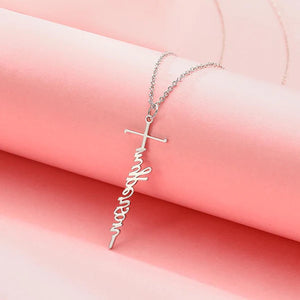 Custom Engraved Cross Necklace