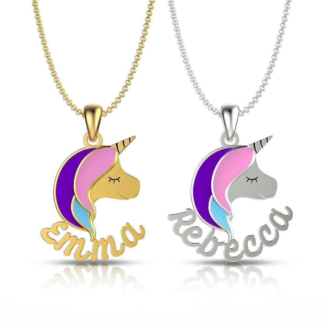 Custom Unicorn Name Necklace