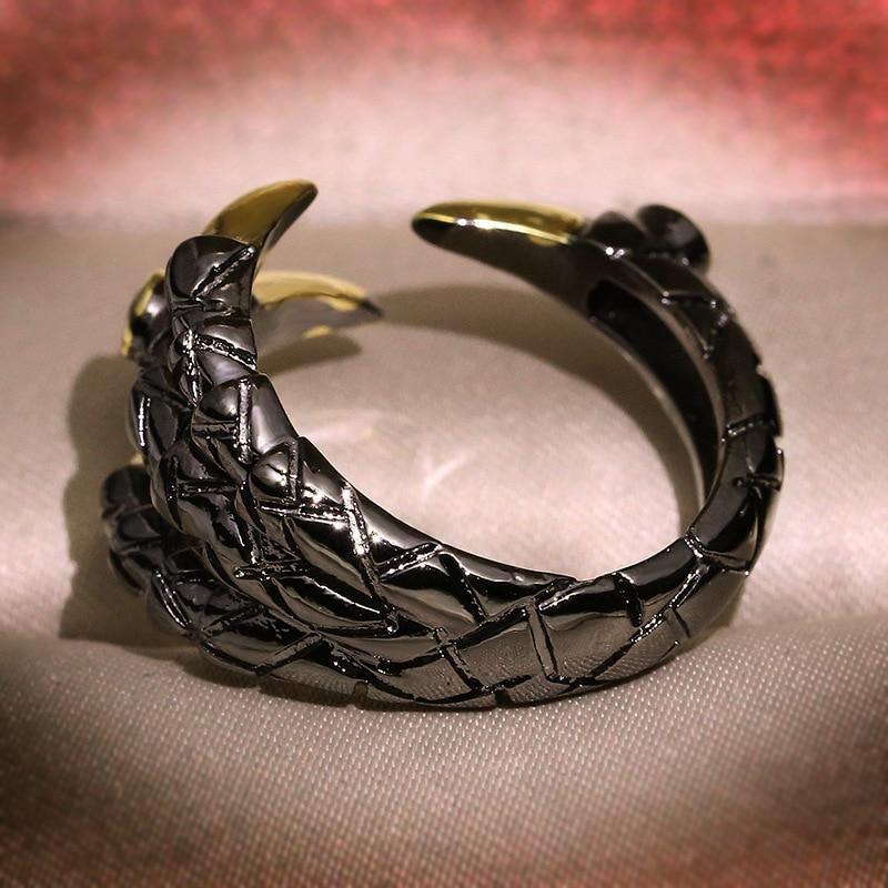 Jeweled Dragon Claw Ring