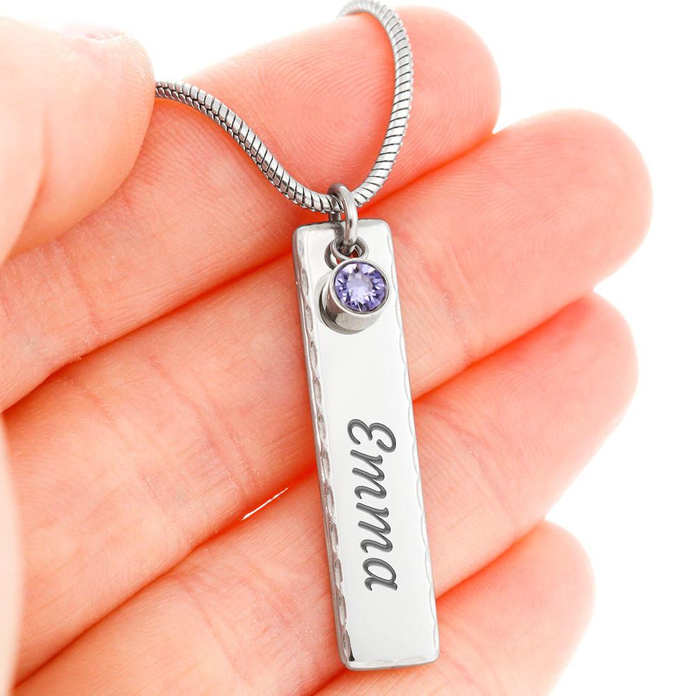 Personalized Daughter Birthstone Necklace