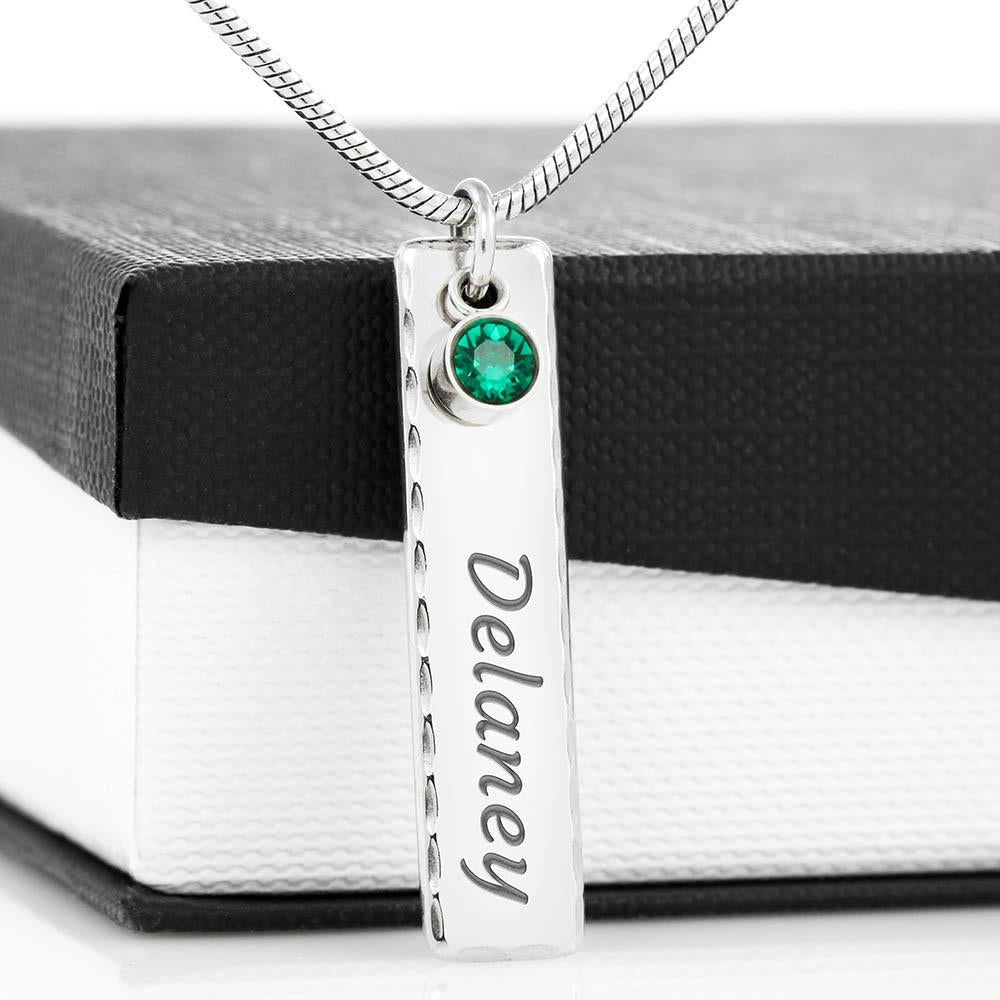 Personalized Daughter Birthstone Necklace