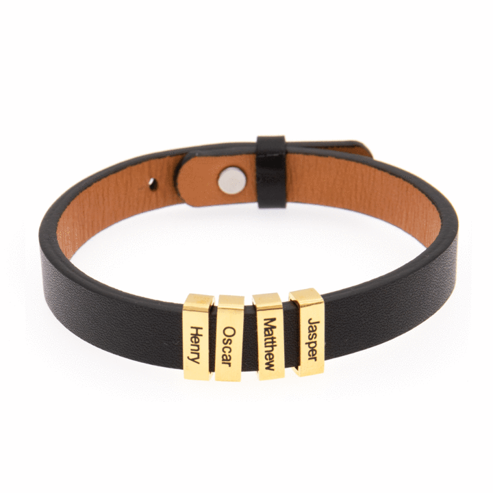 Father's Day Gift !Personalized leather bead male and female bracelets