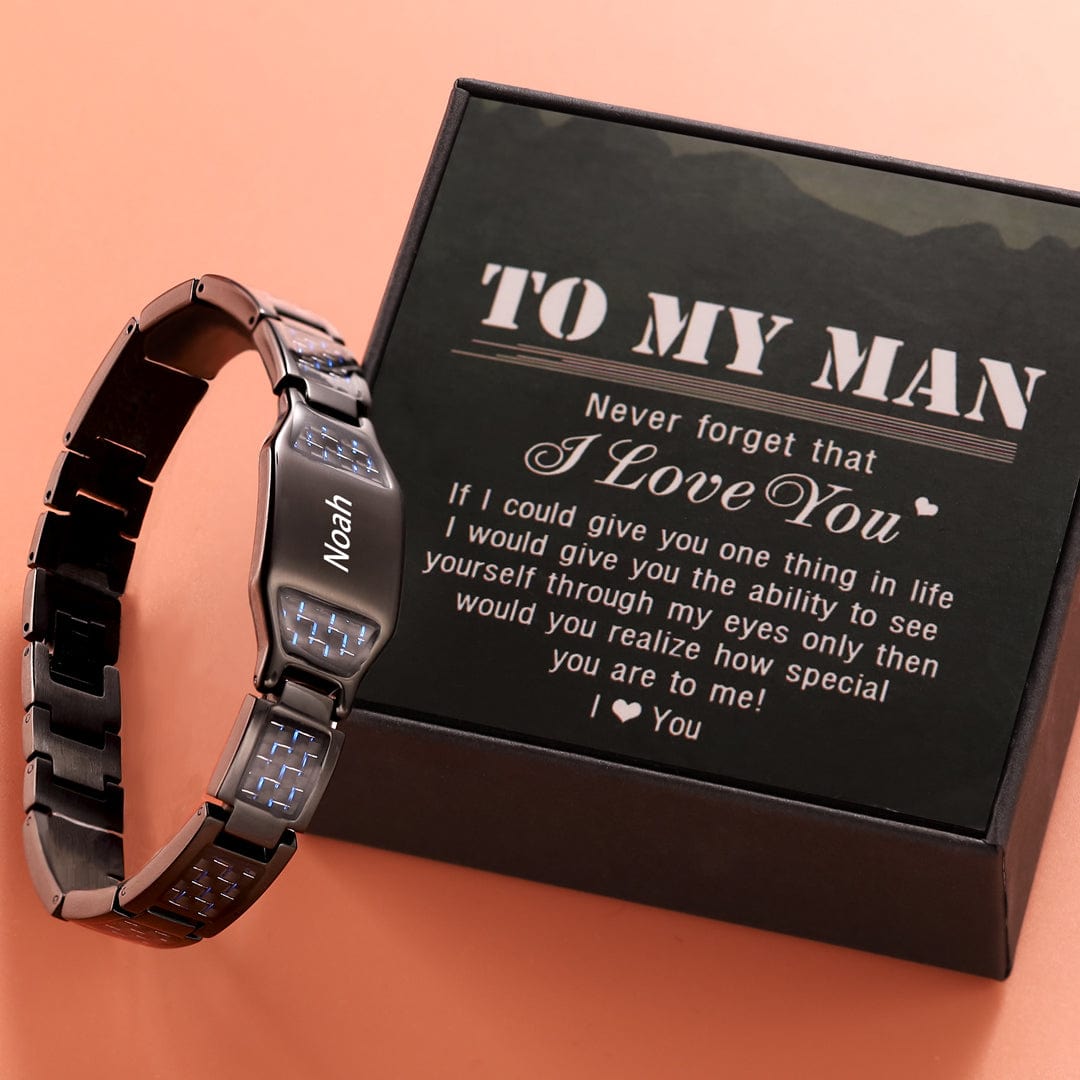 Father's Day Gift  Personalized Men Bracelet Custom Name Bracelet for Him